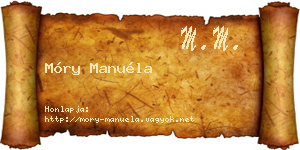 Móry Manuéla névjegykártya
